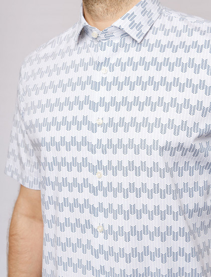 Мужская рубашка короткий рукав  PIERRE CARDIN C6 15401.0116/6215