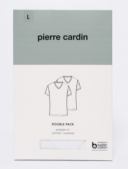 Мужская футболка короткий рукав 2 шт PIERRE CARDIN C5 29991.9000/1010