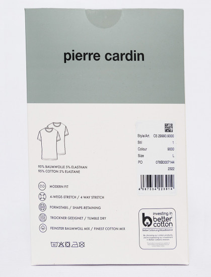 Мужская футболка короткий рукав 2 шт PIERRE CARDIN C5 29990.9000/9000