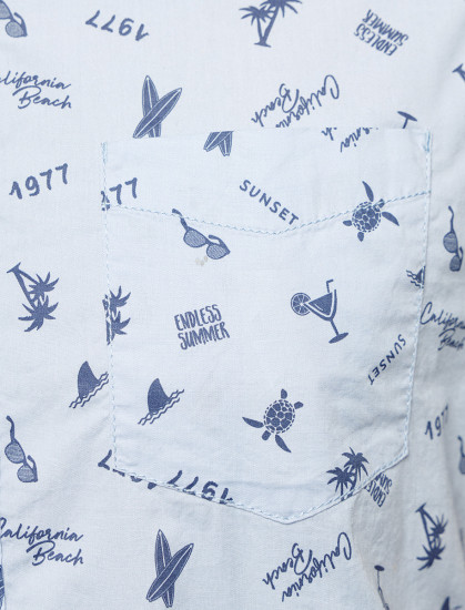 Мужская рубашка короткий рукав PIONEER 07135/000/04180/508