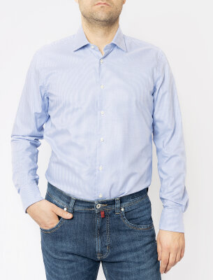 Мужская рубашка Pierre Cardin длинный рукав  Le Bleu