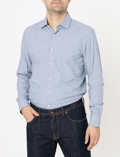 Мужская рубашка Pierre Cardin длинный рукав  Le Bleu 8460