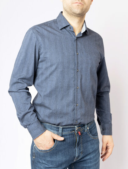 Мужская рубашка Pierre Cardin длинный рукав  Le Bleu 8460